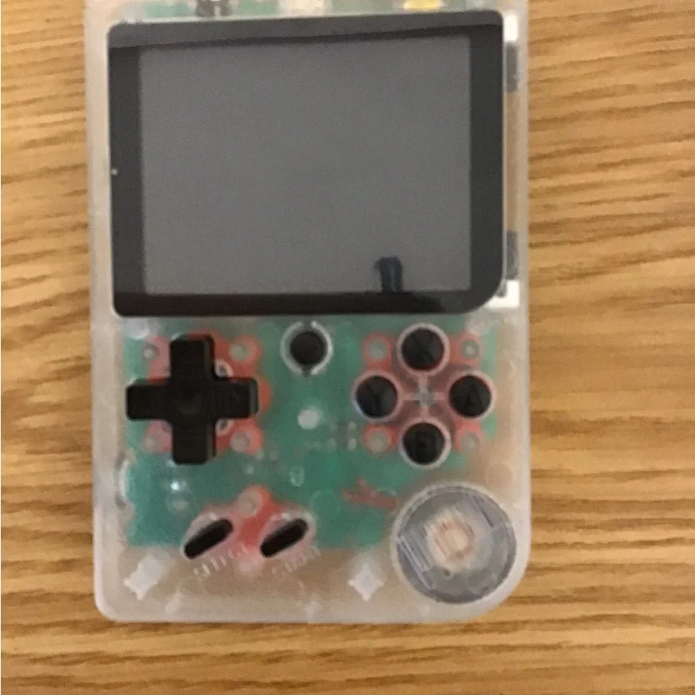 Get 2 Retro Handheld Transparent Game Console 400 games can connect to TV